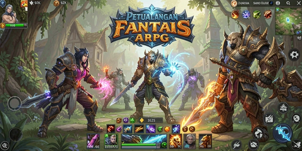Tampilan mendebarkan dari tindakan ARPG dalam permainan 9ZK.