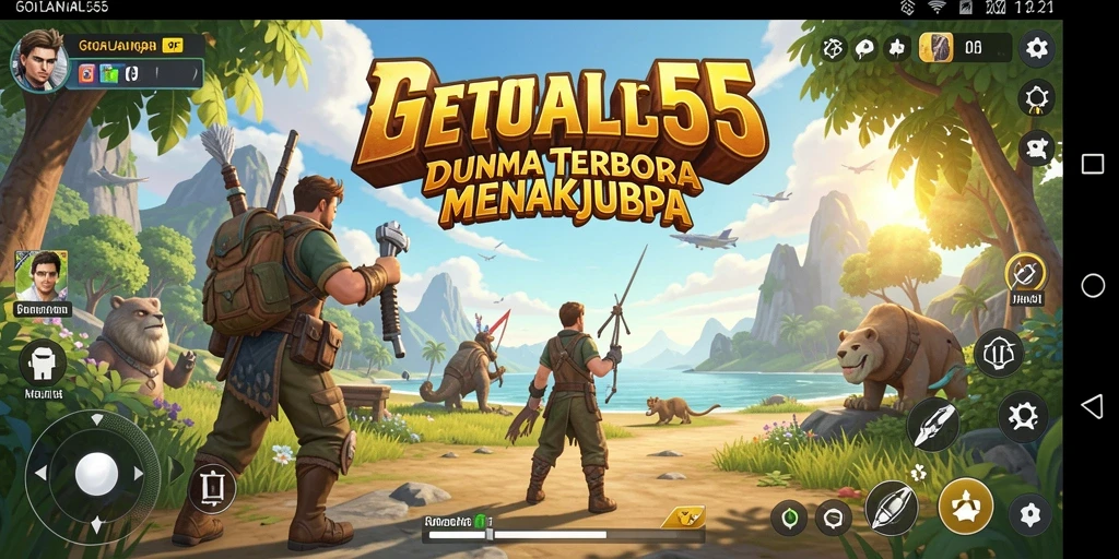 Tampilan luar biasa dari dunia terbuka GOAL55 dengan gameplay dinamis.