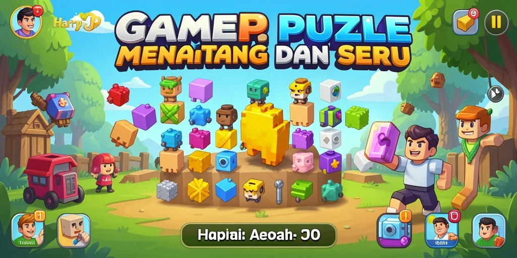 Screenshot permainan HARAPJP menampilkan momen seru saat memecahkan teka-teki.