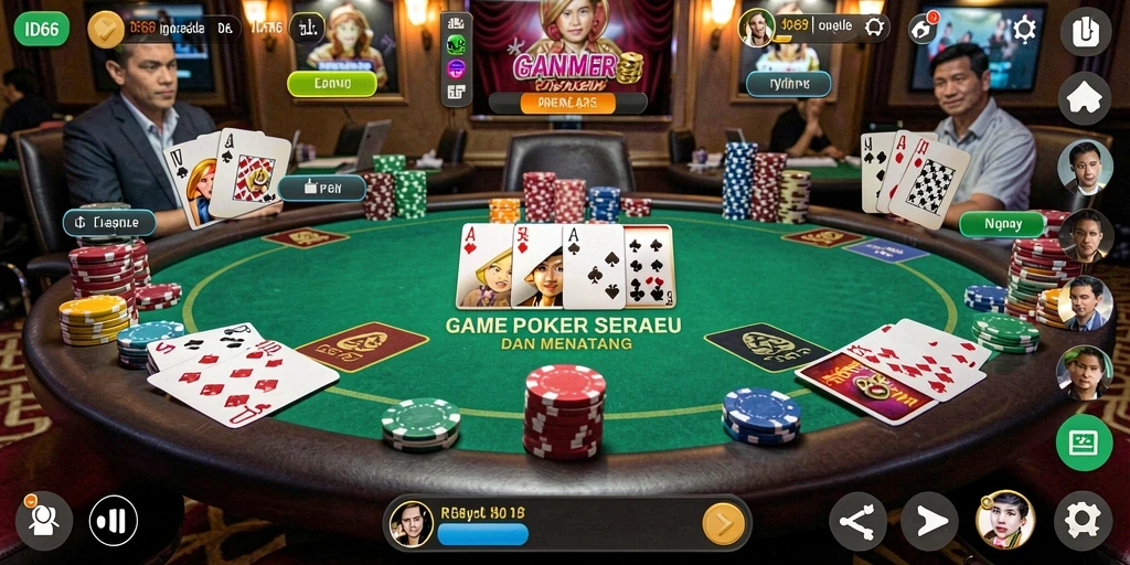 Screenshot gameplay poker yang menarik dan kompetitif.