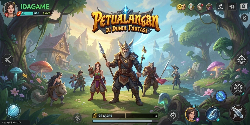 Skrinsot gameplay IDAGAME yang menampilkan aksi petualangan seru.