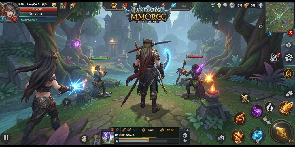 Tangkapan layar utama JANDA303 menampilkan aksi seru dalam permainan MMORPG.