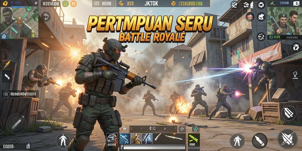 Screenshot menampilkan aksi pertarungan intens dalam JKTOK.