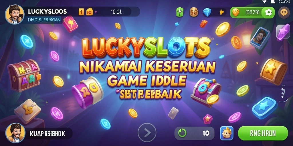 Tangkapan layar utama LUCKYSLOTS menampilkan serunya gameplay Idle yang menghibur.