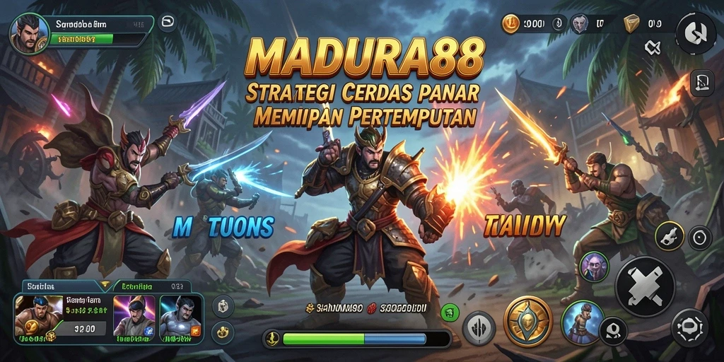 Tangkapan layar gameplay MADURA88 yang menampilkan pertempuran strategis.