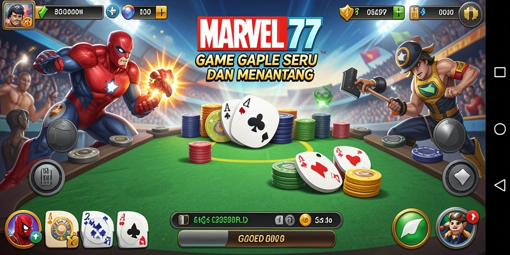 Tampilan gameplay MARVEL77 yang seru dan menarik.