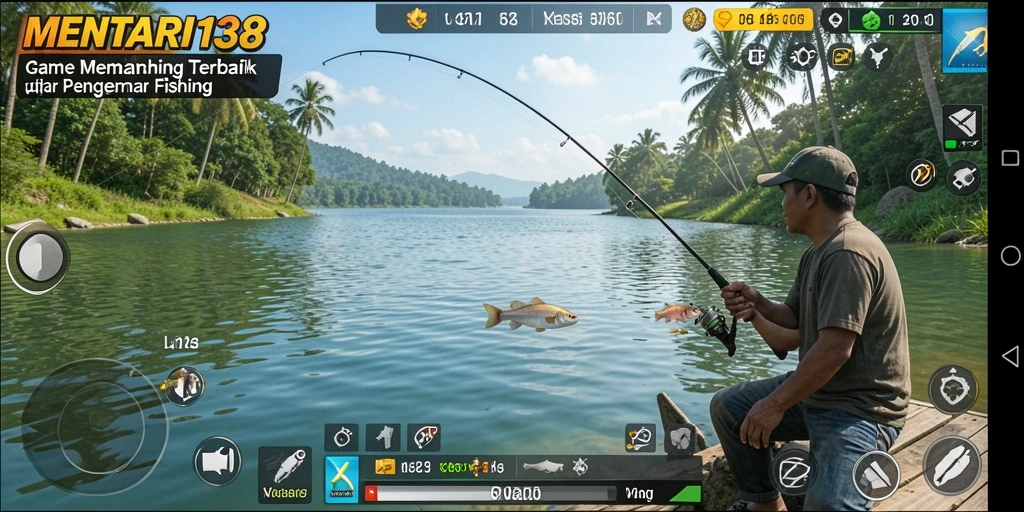 Gameplay MENTARI138 yang seru saat memancing ikan.