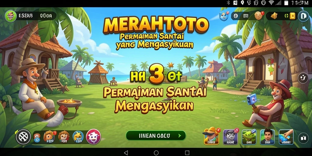 Tampilan gameplay santai di MERAHTOTO yang menghibur.