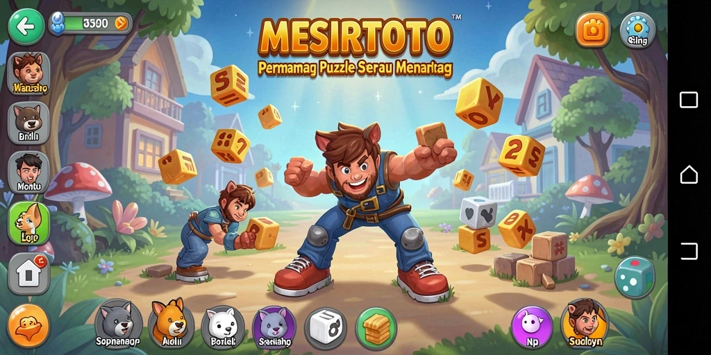 Tampilan screenshot gameplay <strong>MESIRTOTO</strong> yang penuh tantangan puzzle.