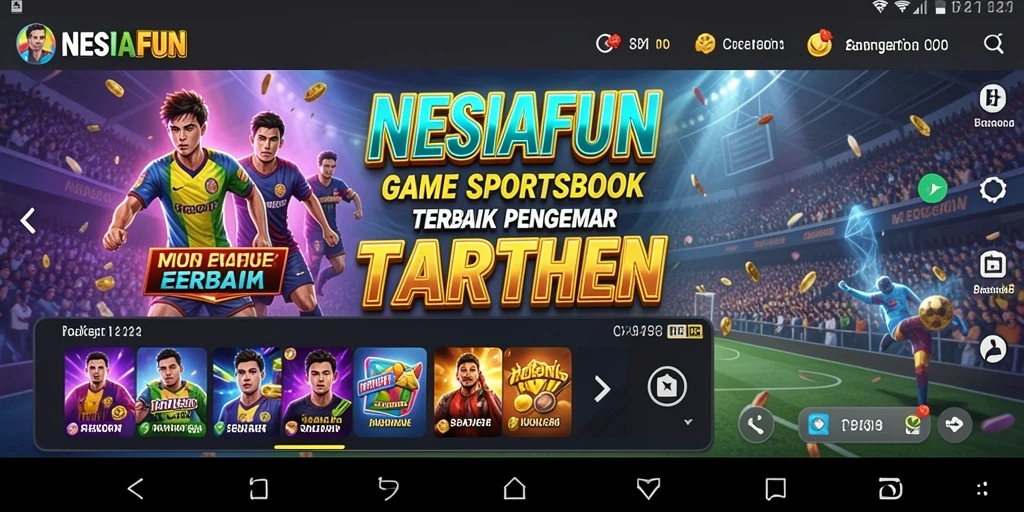 Screenshot NESIAFUN menampilkan pengalaman taruhan olahraga yang seru.