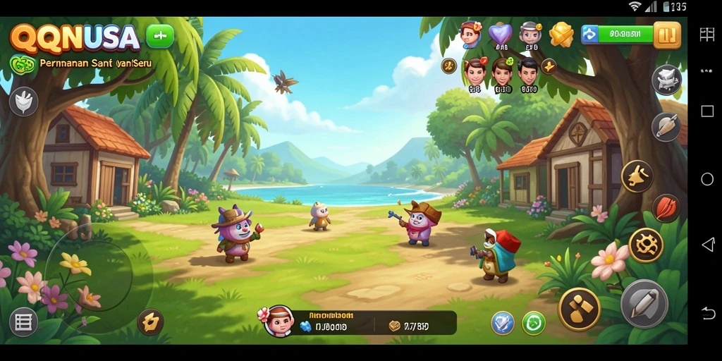 Tampilan gameplay menarik dan grafis ceria dari QQNUSA.