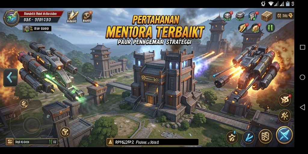 Tampilan permainan RP62RP yang menarik dalam pertahanan menara.