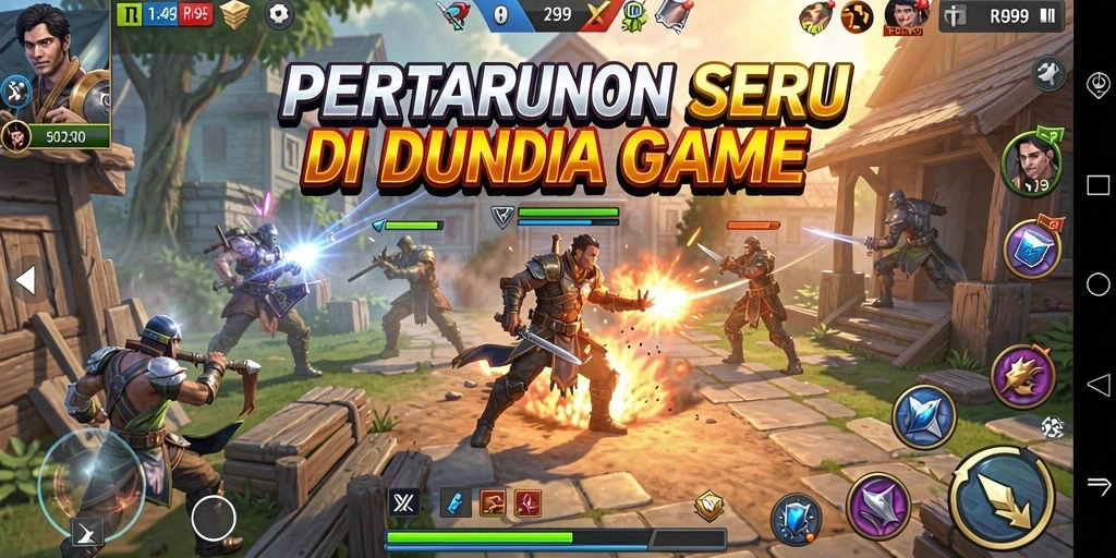 Screenshot gameplay RR999 menampilkan aksi pertarungan yang mendebarkan.